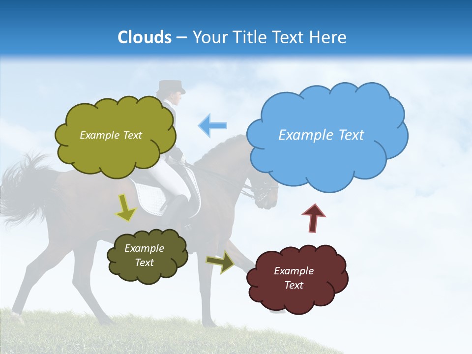 Horseman Stallion Woman PowerPoint Template