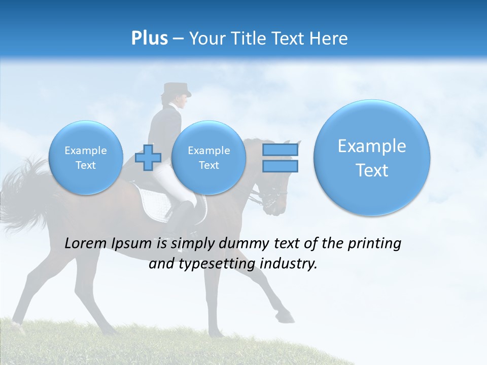 Horseman Stallion Woman PowerPoint Template