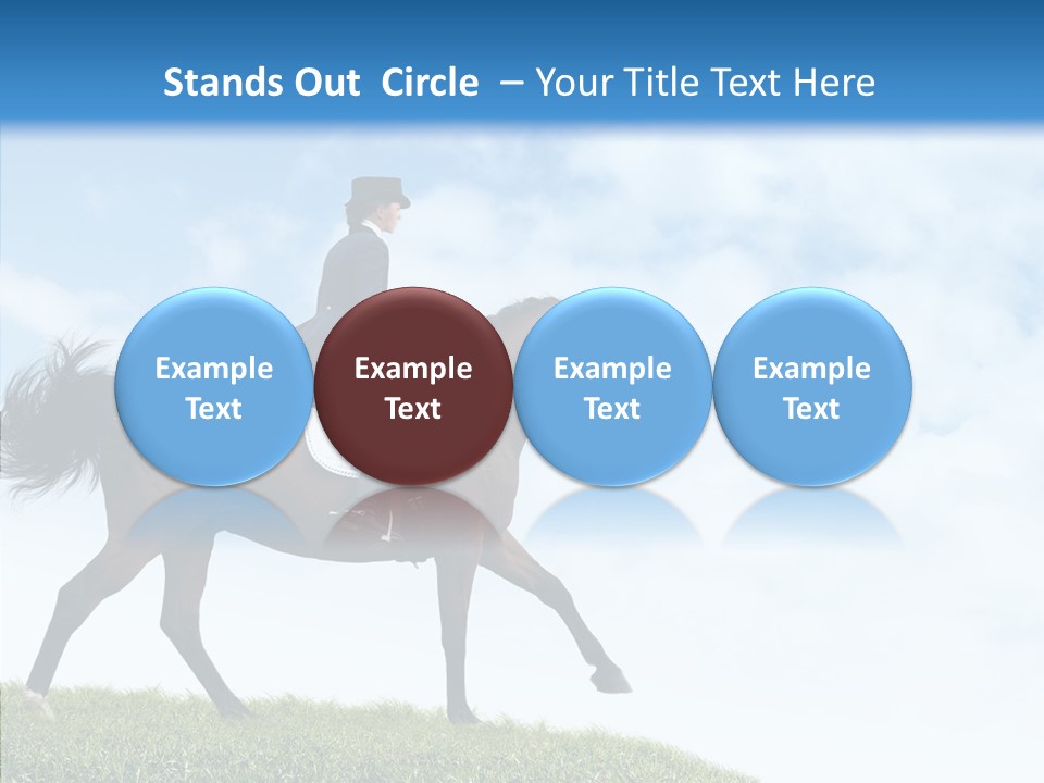 Horseman Stallion Woman PowerPoint Template
