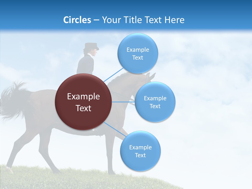 Horseman Stallion Woman PowerPoint Template