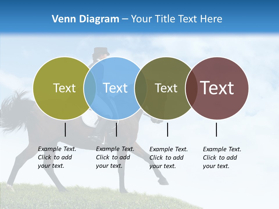 Horseman Stallion Woman PowerPoint Template