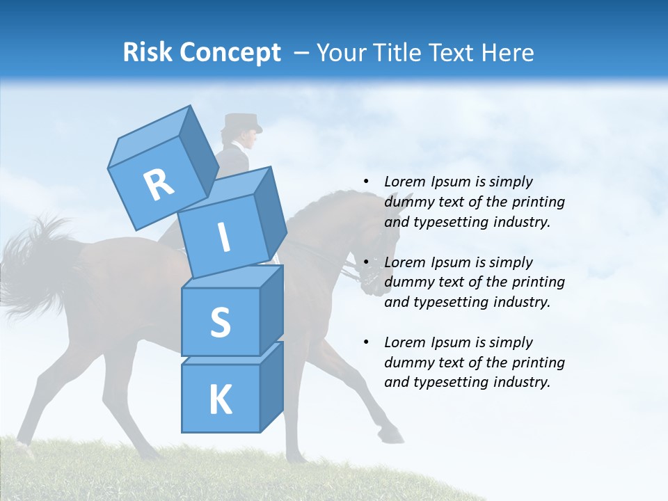 Horseman Stallion Woman PowerPoint Template