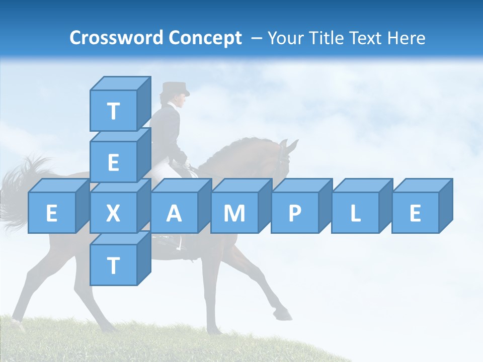 Horseman Stallion Woman PowerPoint Template