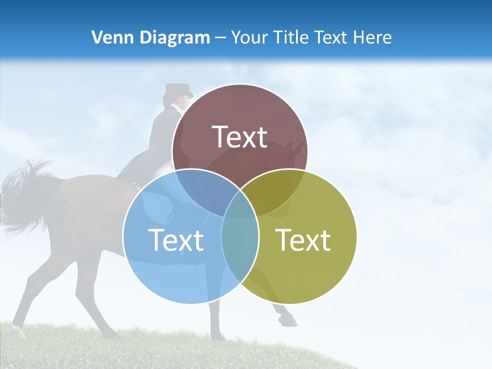 Horseman Stallion Woman PowerPoint Template