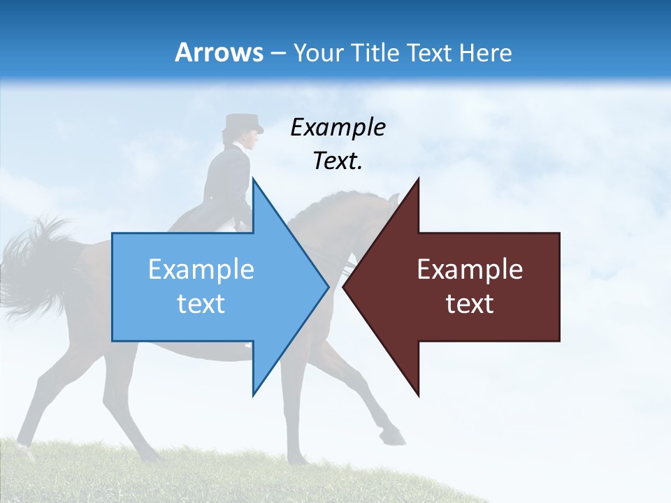 Horseman Stallion Woman PowerPoint Template