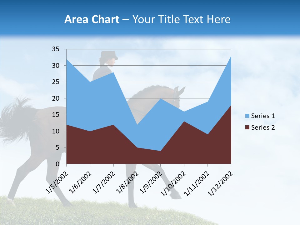 Horseman Stallion Woman PowerPoint Template