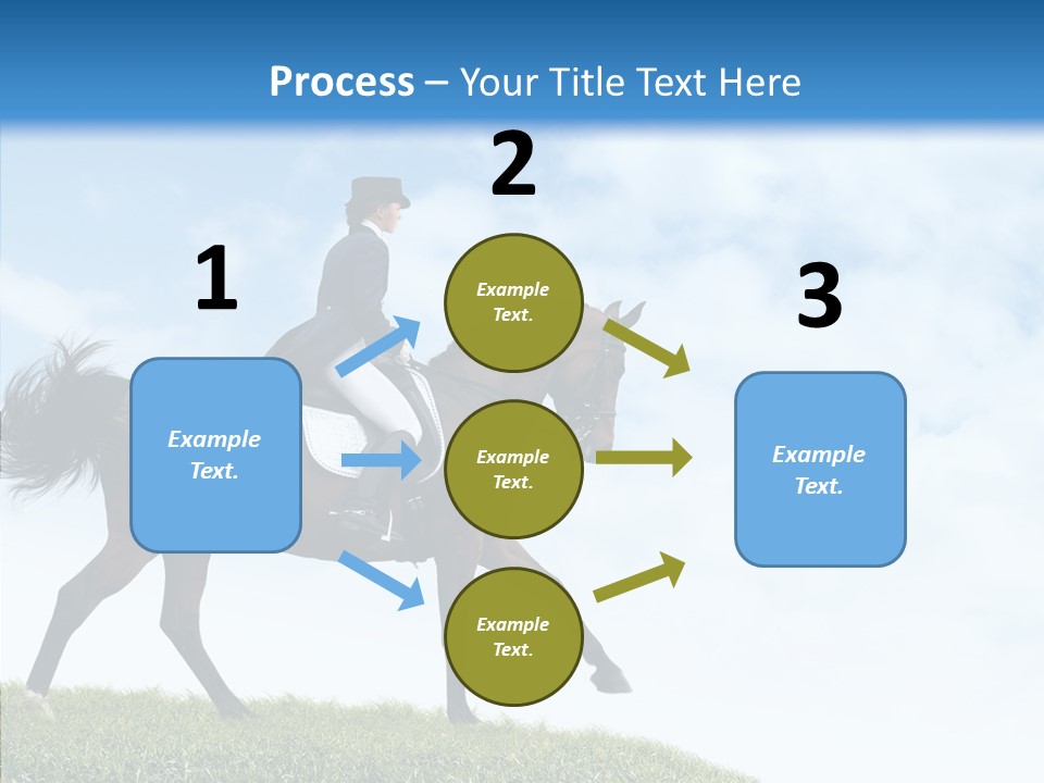 Horseman Stallion Woman PowerPoint Template