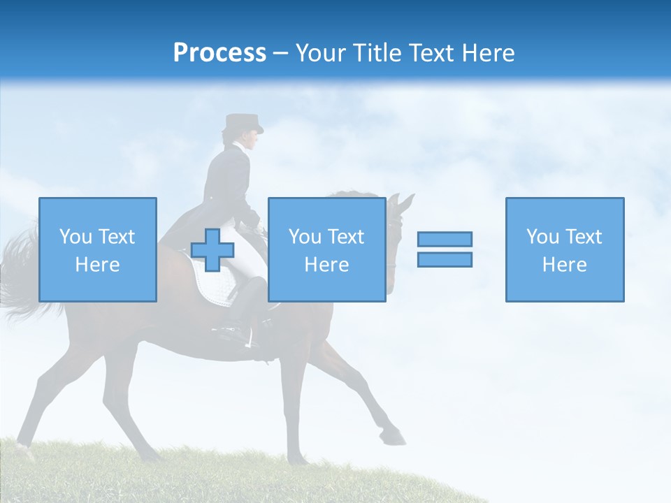 Horseman Stallion Woman PowerPoint Template
