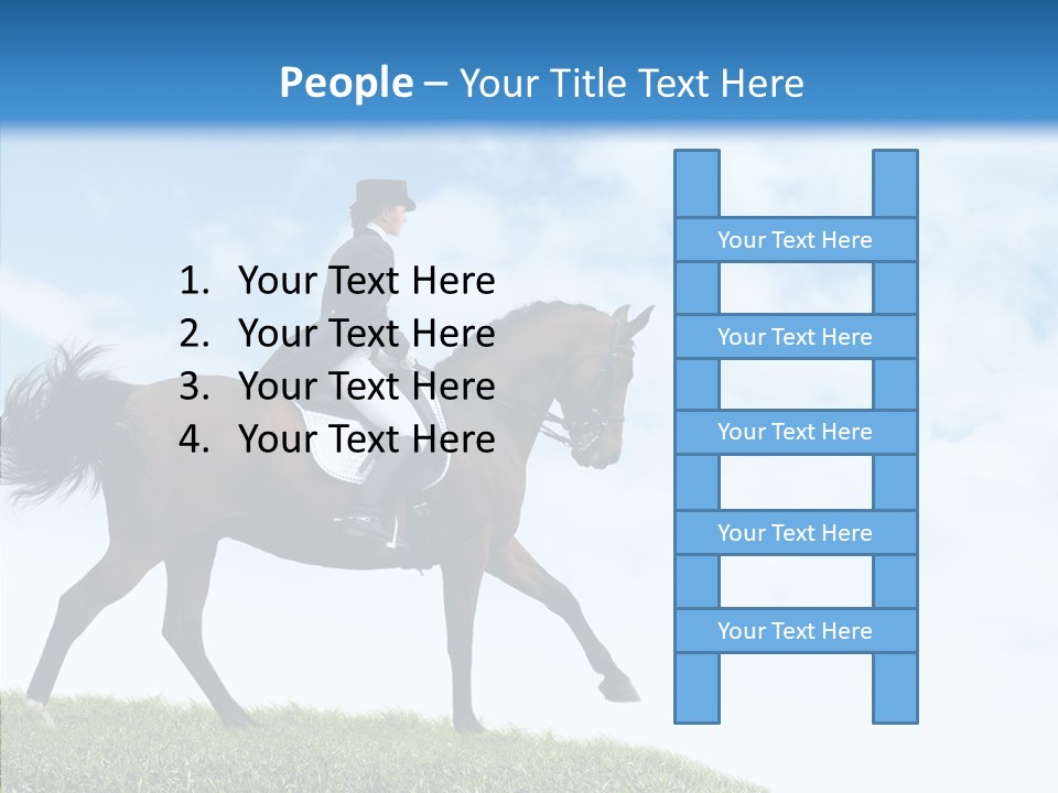 Horseman Stallion Woman PowerPoint Template