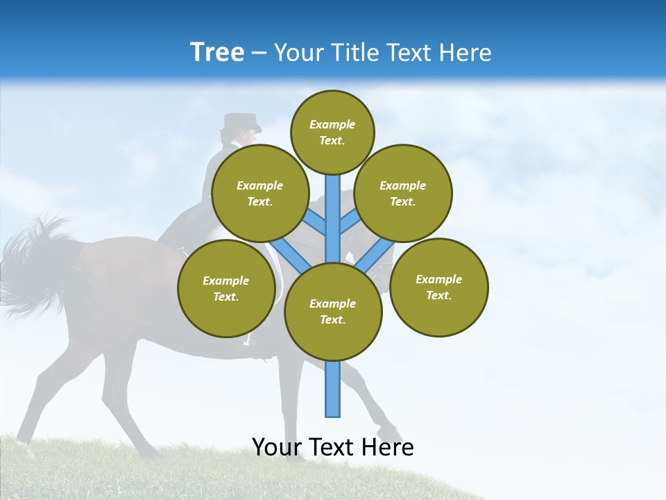 Horseman Stallion Woman PowerPoint Template