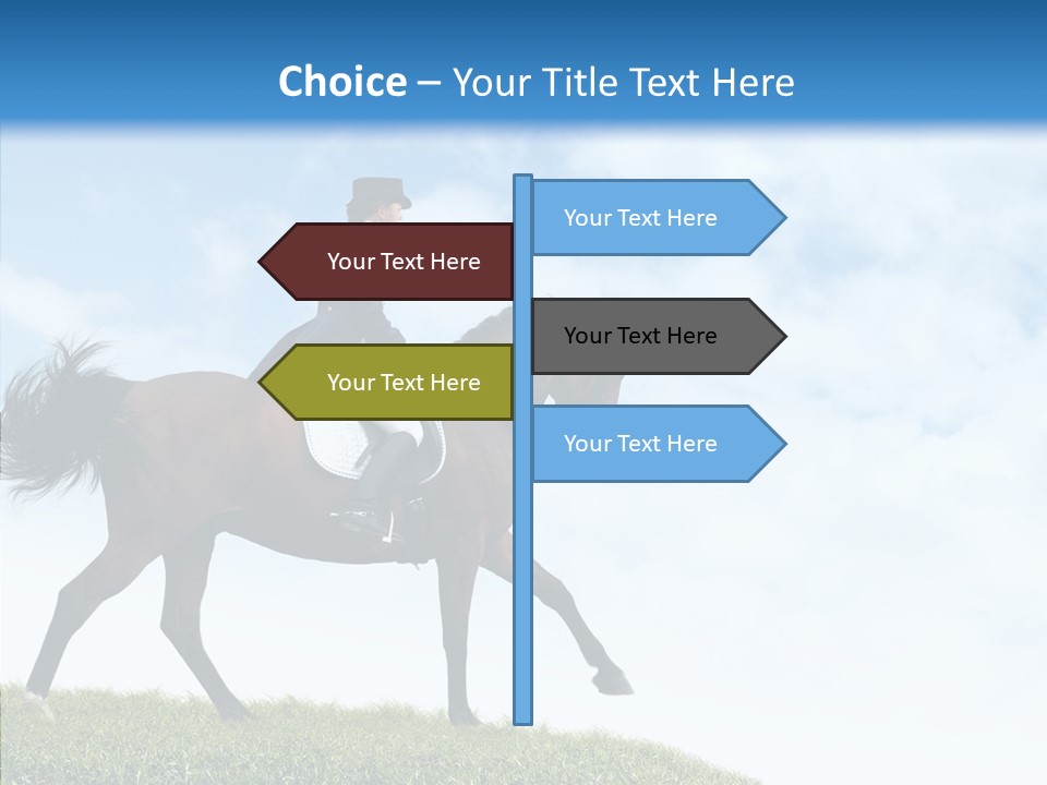 Horseman Stallion Woman PowerPoint Template