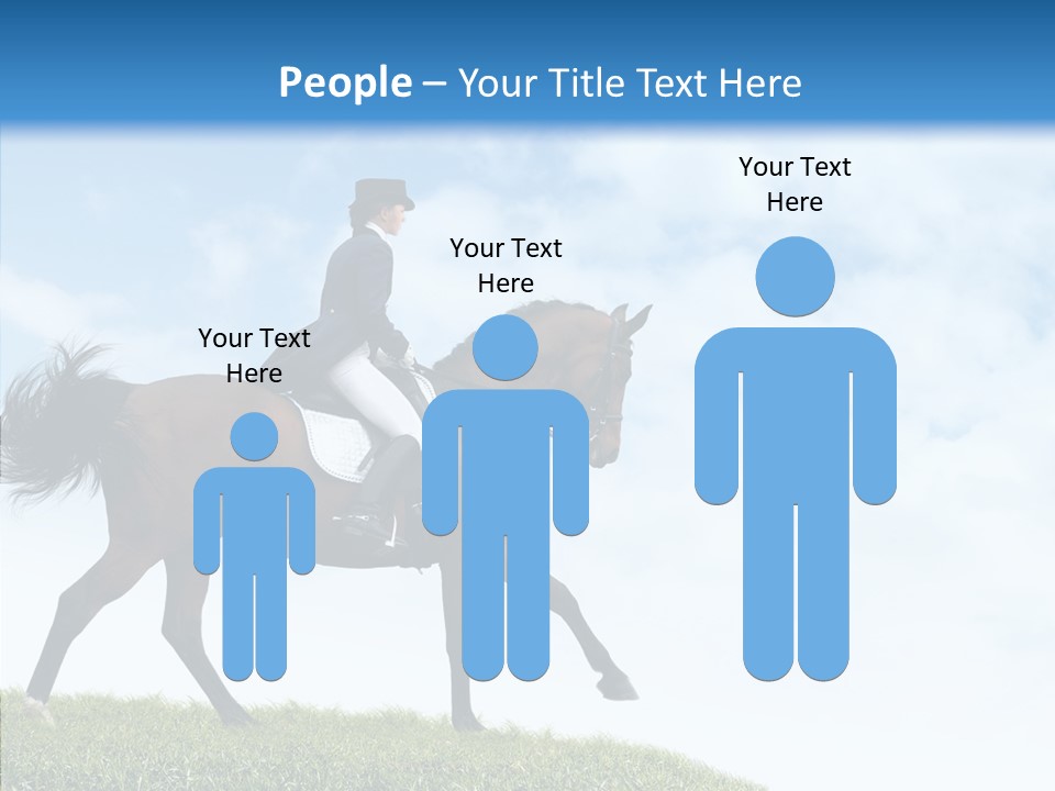 Horseman Stallion Woman PowerPoint Template