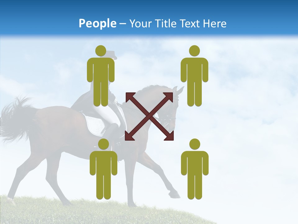 Horseman Stallion Woman PowerPoint Template