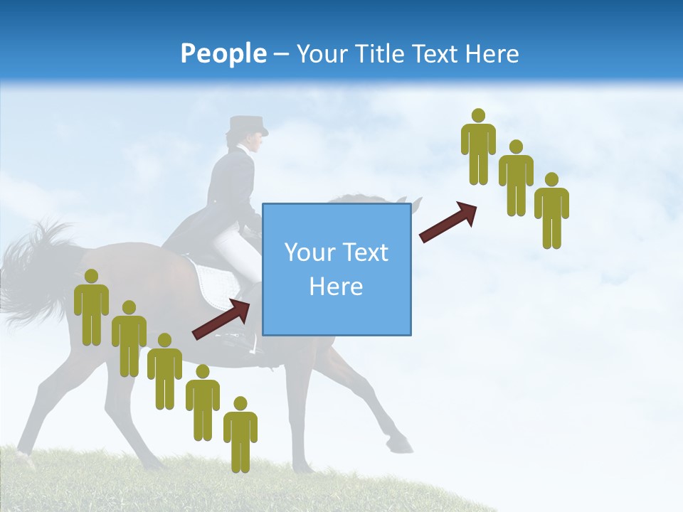 Horseman Stallion Woman PowerPoint Template