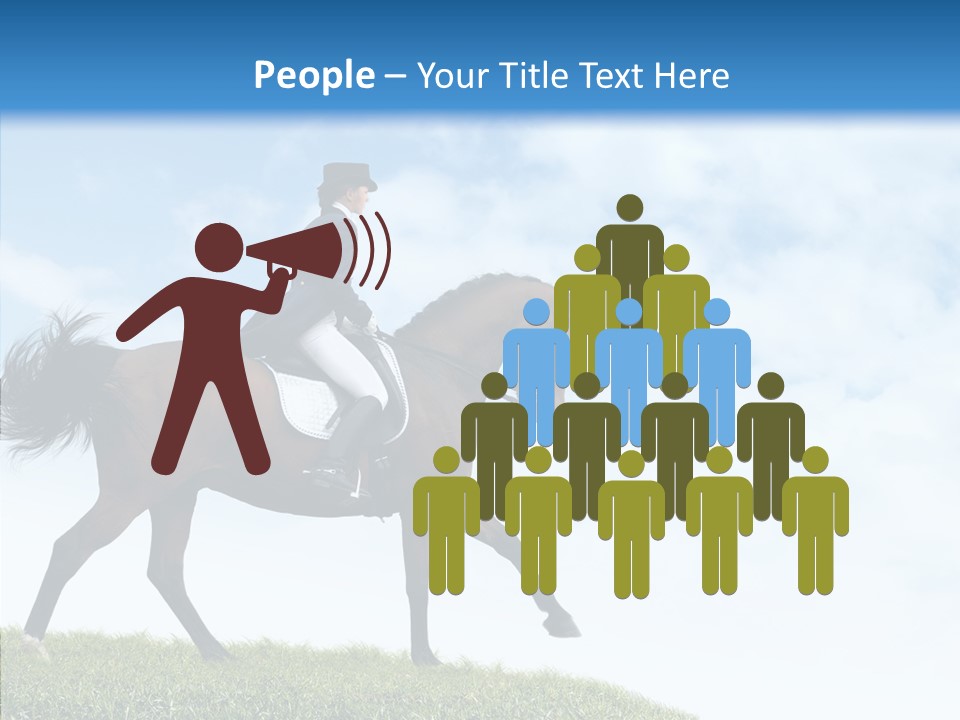 Horseman Stallion Woman PowerPoint Template