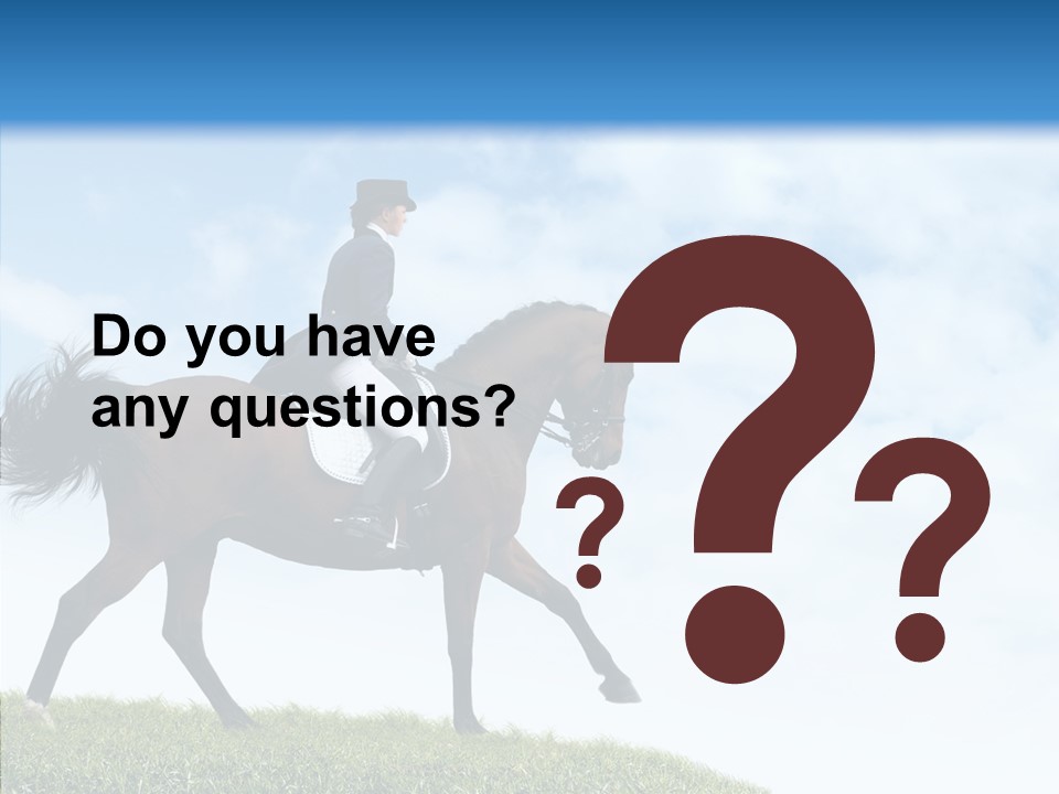 Horseman Stallion Woman PowerPoint Template