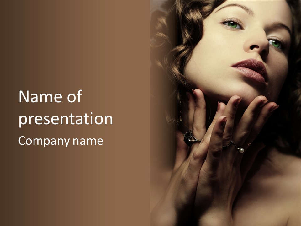 Background Femininity Ornament PowerPoint Template