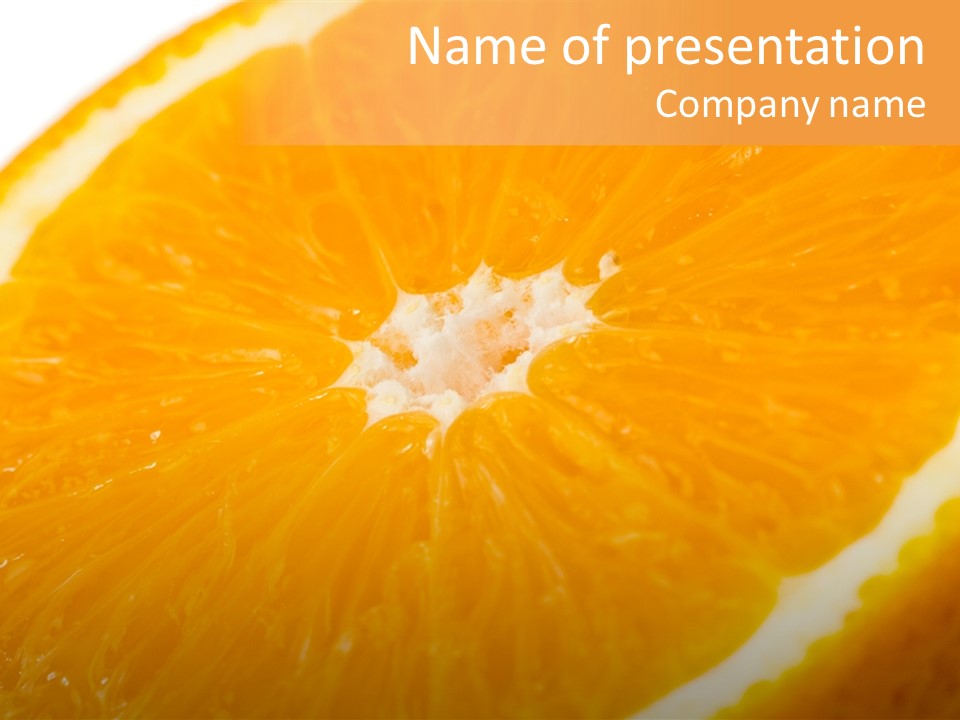 Taste Orange Ripe PowerPoint Template