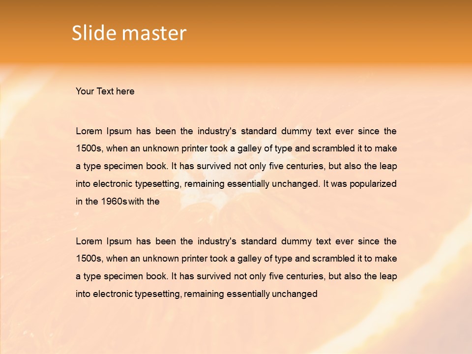 Taste Orange Ripe PowerPoint Template