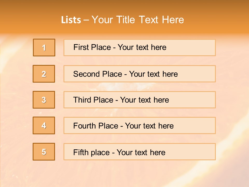 Taste Orange Ripe PowerPoint Template