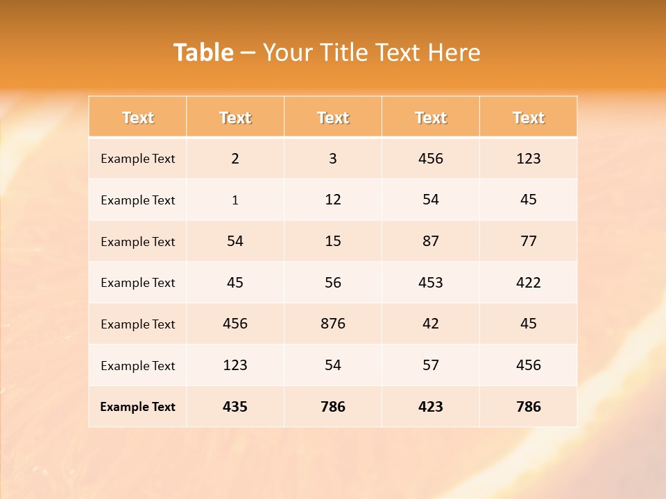 Taste Orange Ripe PowerPoint Template