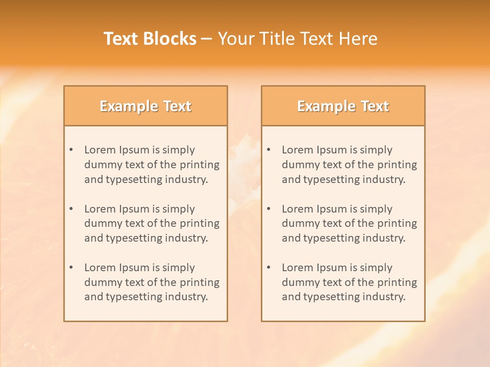 Taste Orange Ripe PowerPoint Template