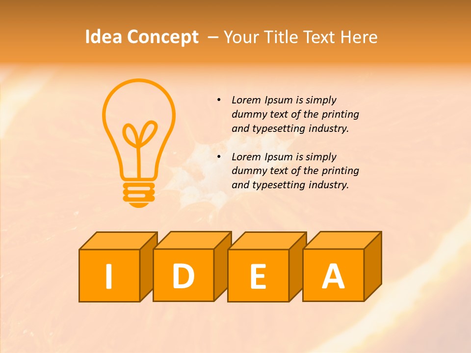 Taste Orange Ripe PowerPoint Template