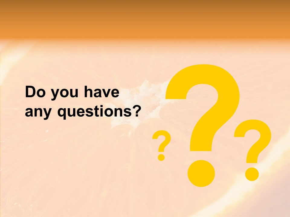 Taste Orange Ripe PowerPoint Template