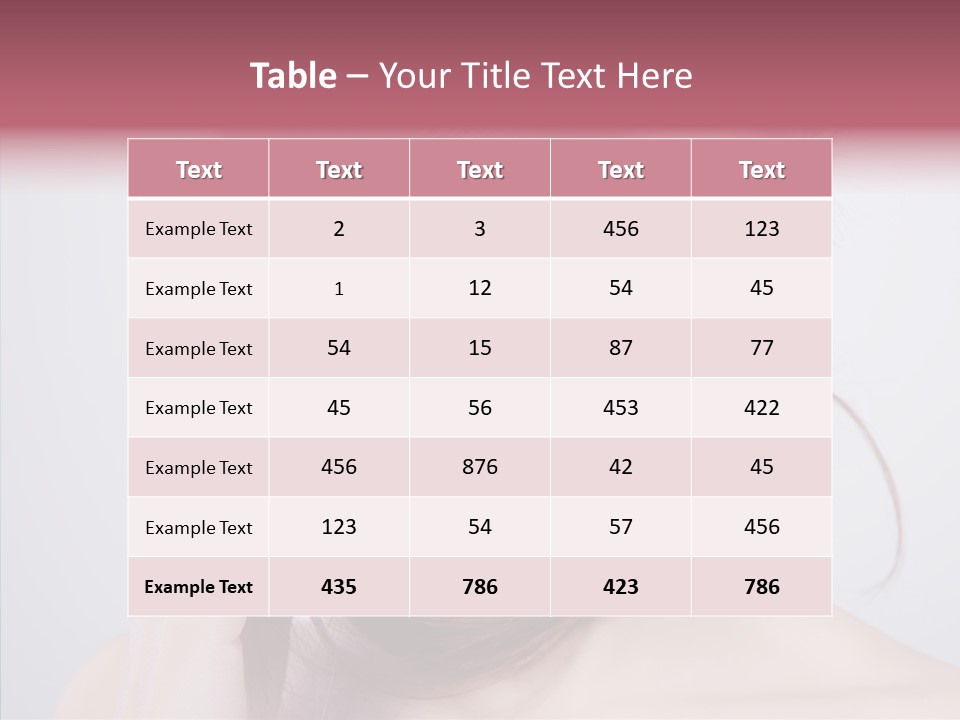 Portrait Skin Beautiful PowerPoint Template