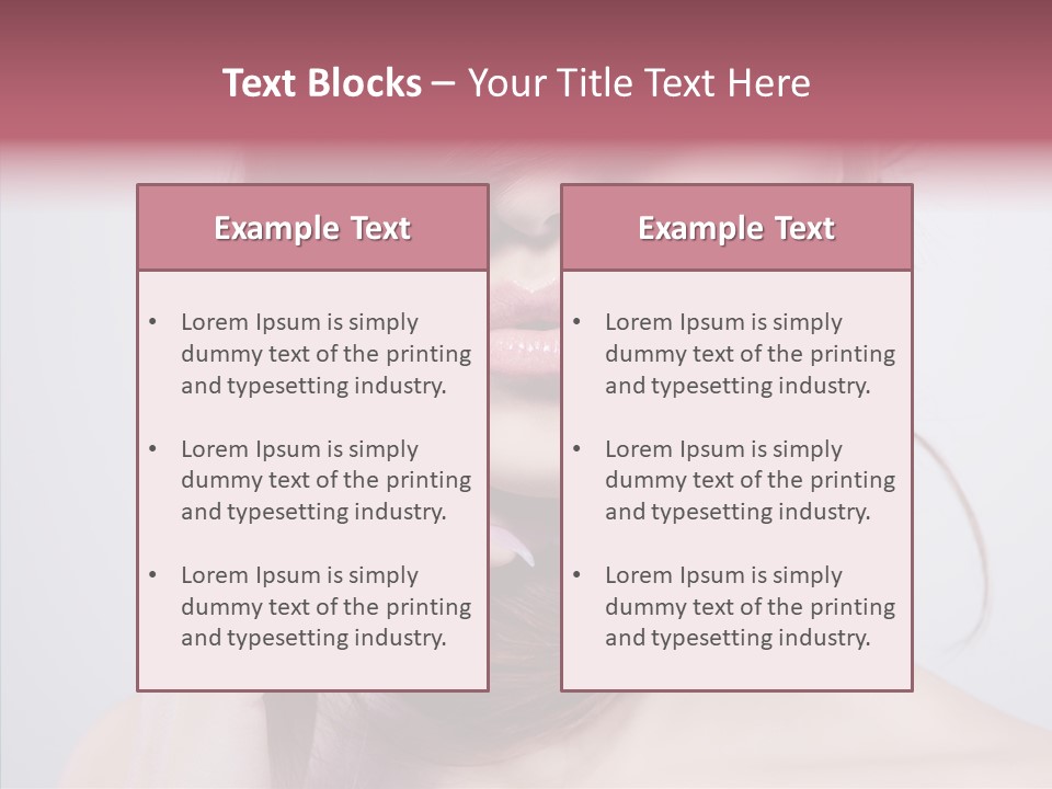 Portrait Skin Beautiful PowerPoint Template