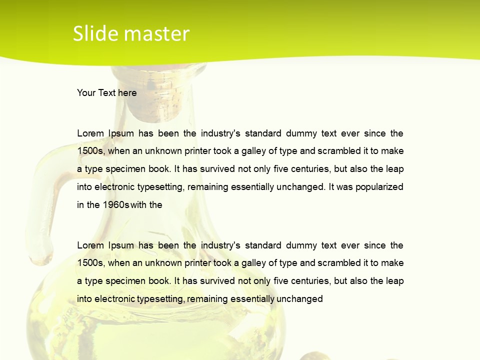 Mediterranean Elegant Bottle PowerPoint Template