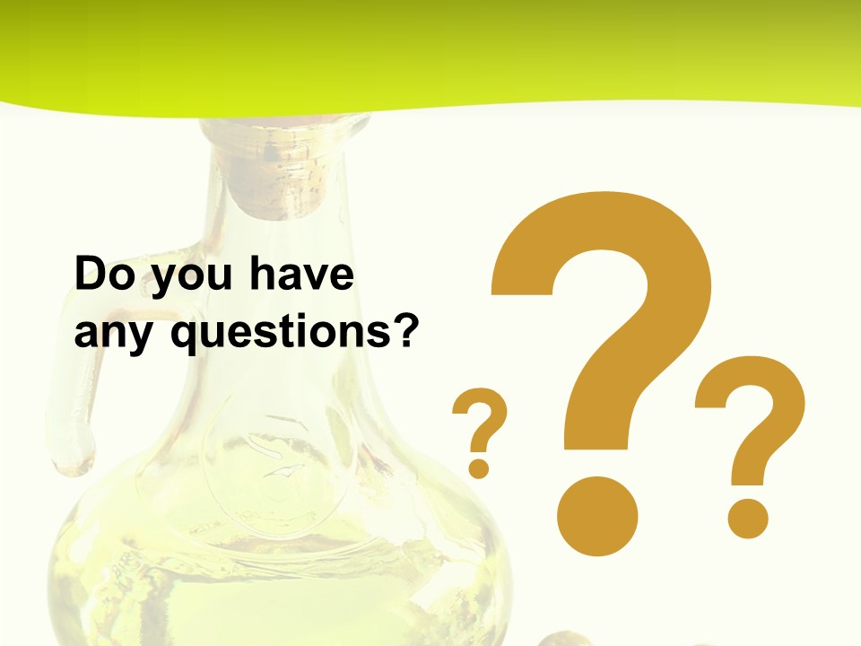 Mediterranean Elegant Bottle PowerPoint Template