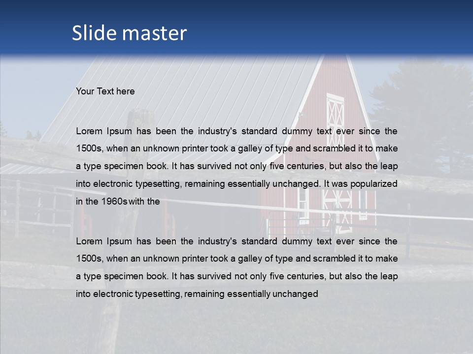 Barn Landscape New PowerPoint Template