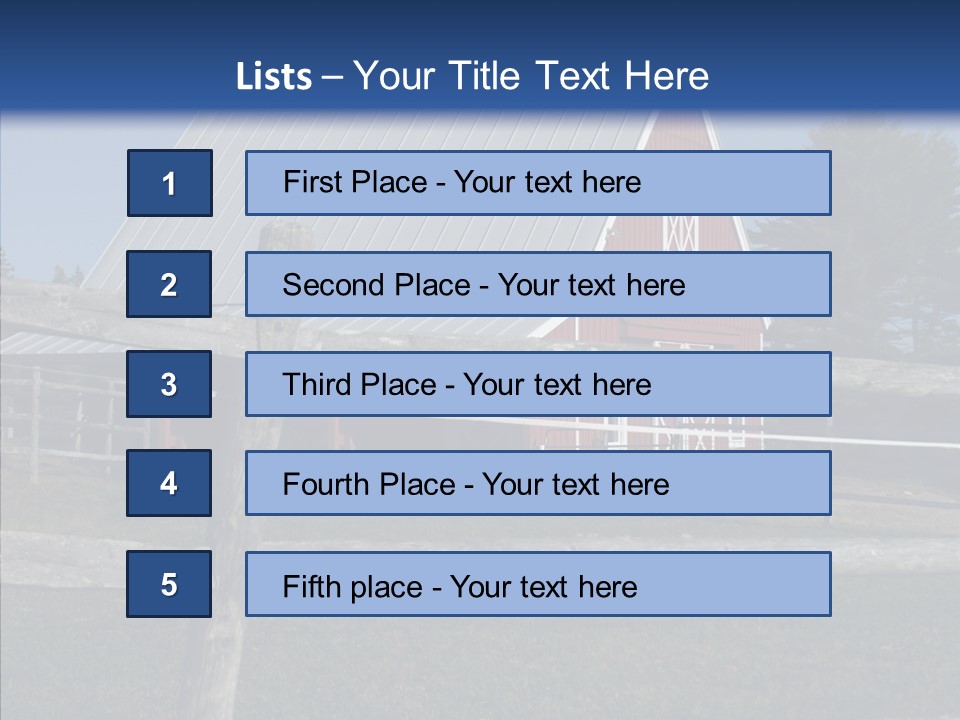 Barn Landscape New PowerPoint Template