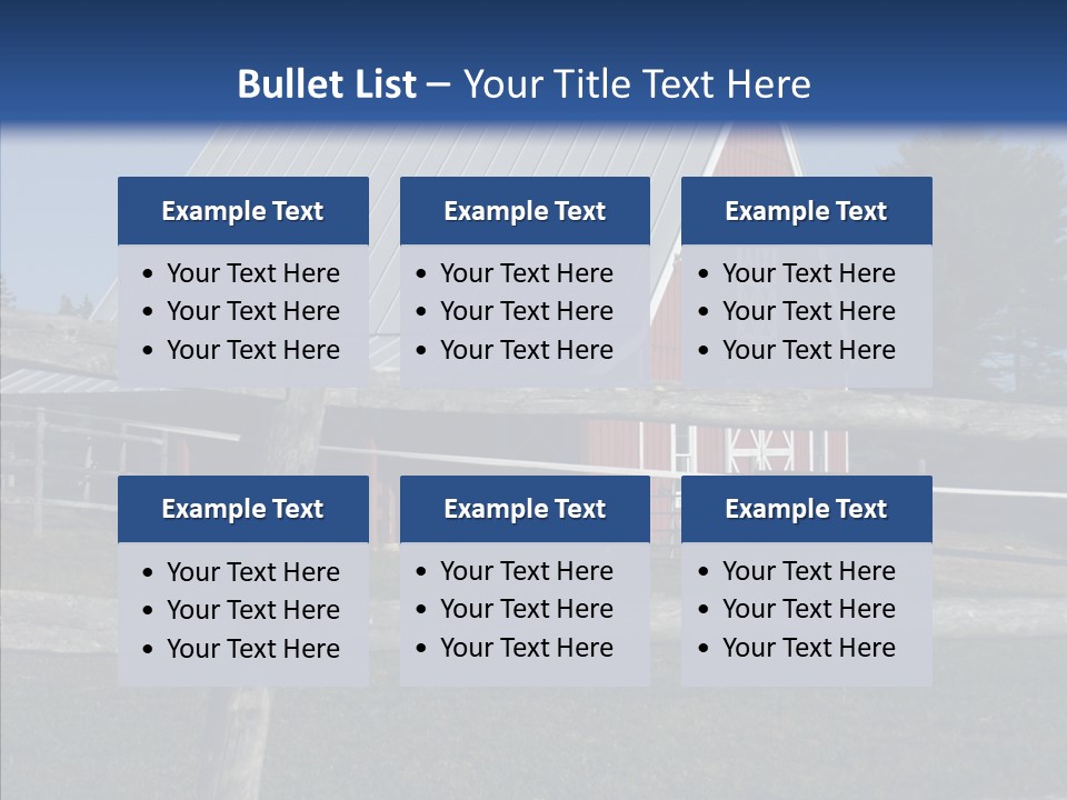 Barn Landscape New PowerPoint Template