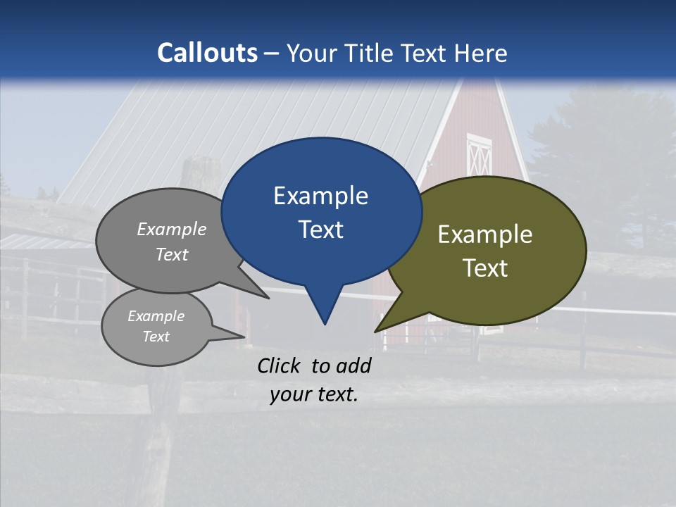 Barn Landscape New PowerPoint Template