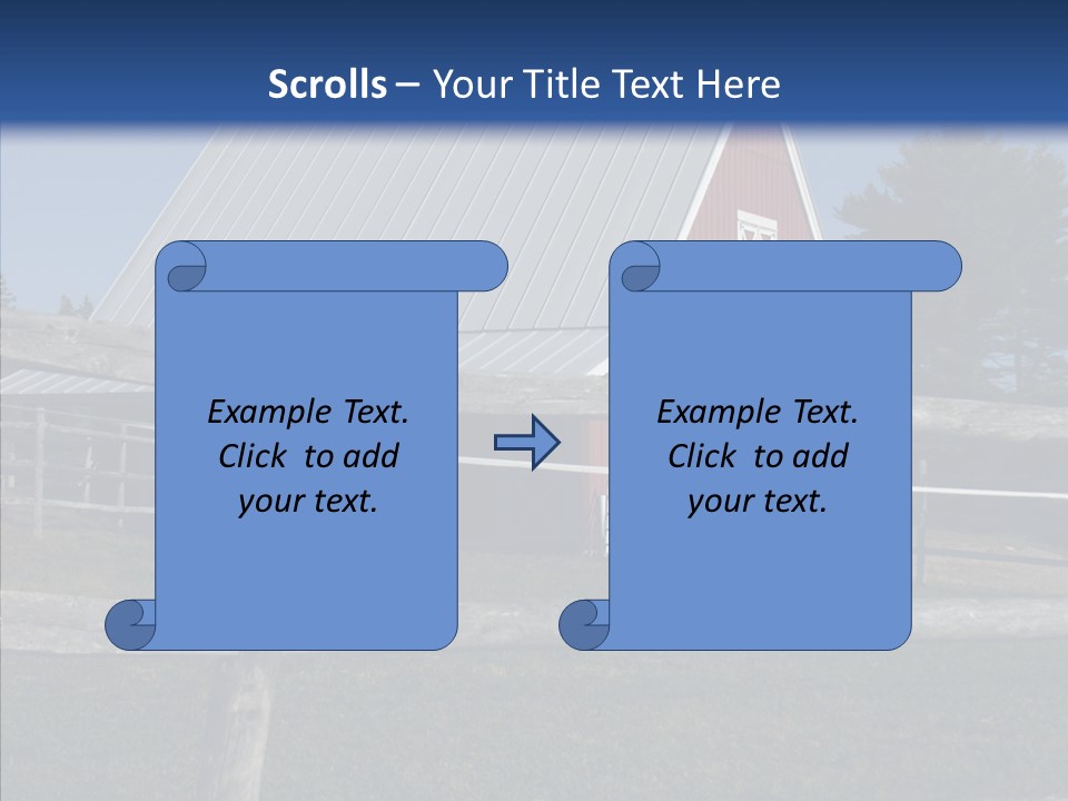 Barn Landscape New PowerPoint Template