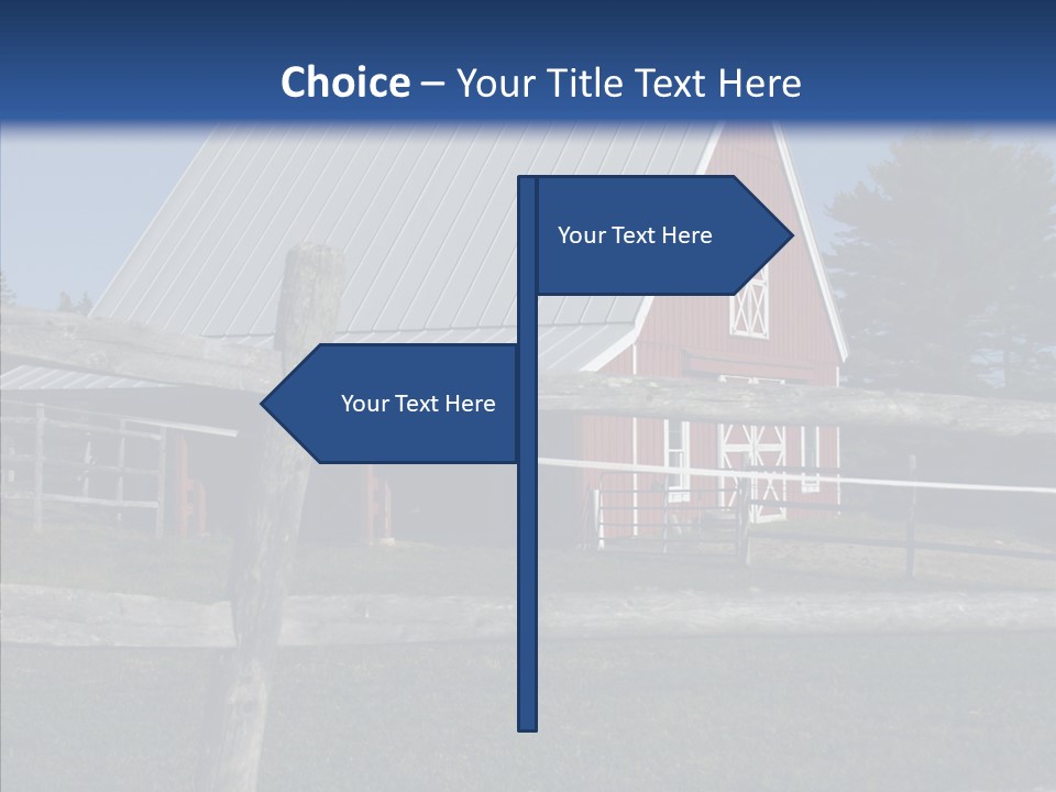 Barn Landscape New PowerPoint Template