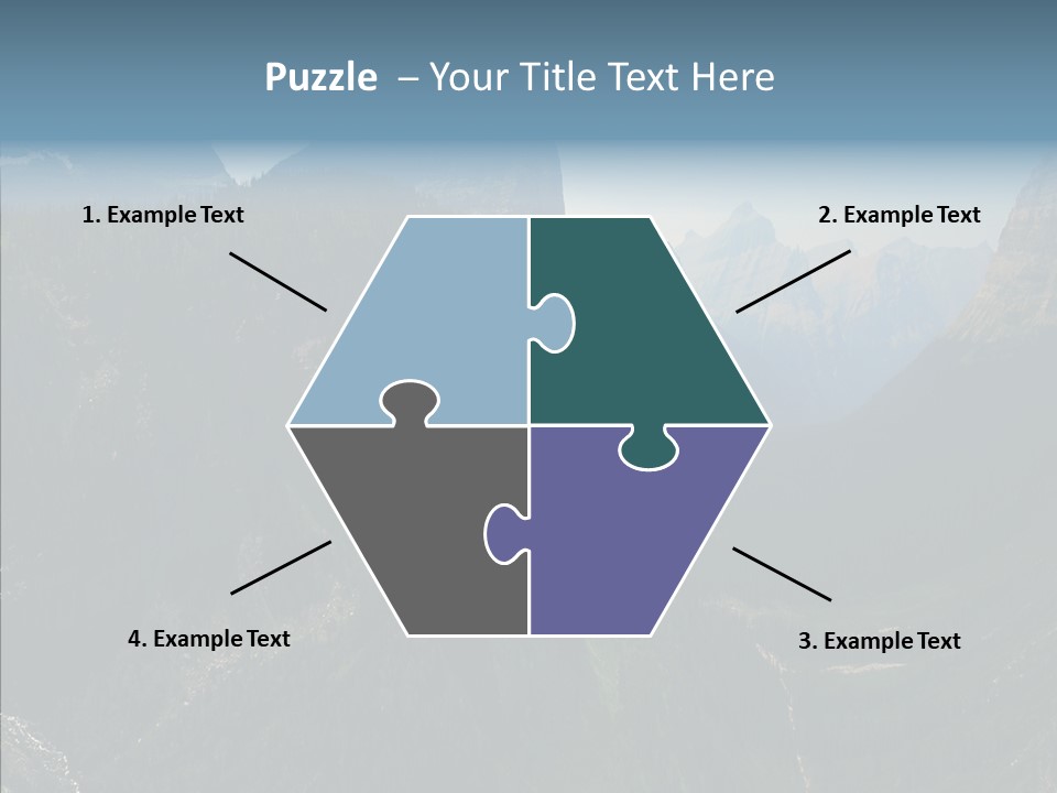 Altitude Bear Grass Glacier Park PowerPoint Template