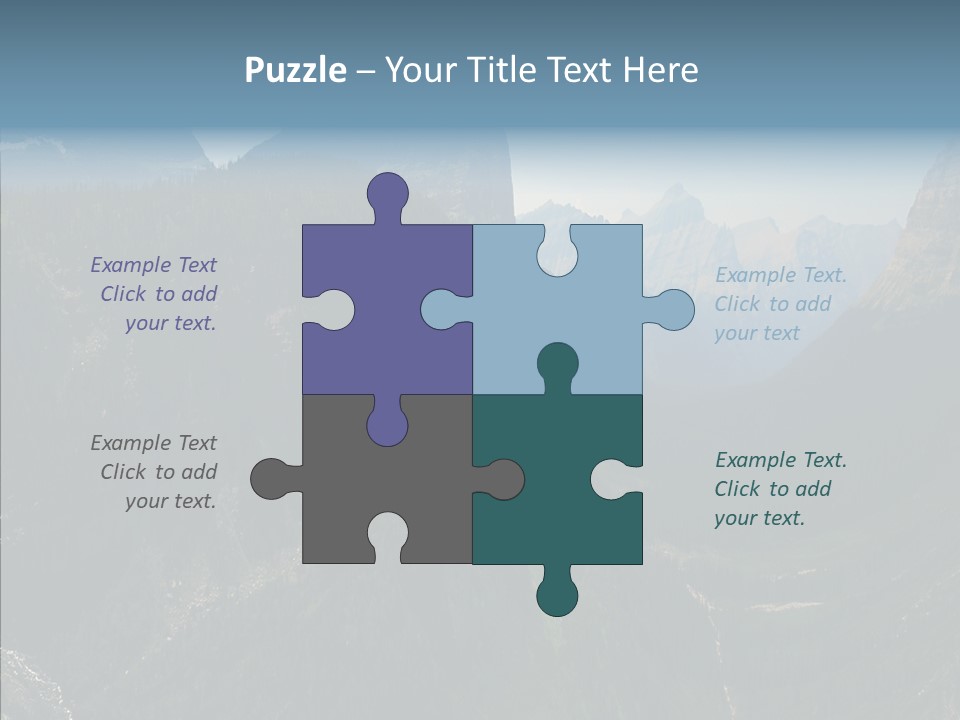 Altitude Bear Grass Glacier Park PowerPoint Template