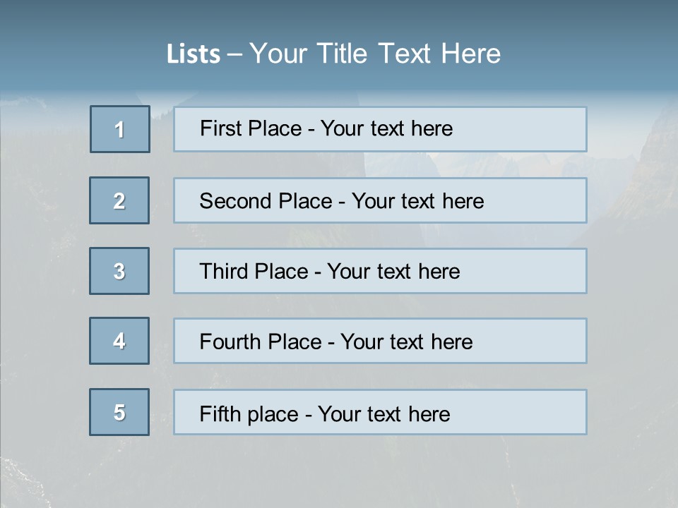 Altitude Bear Grass Glacier Park PowerPoint Template