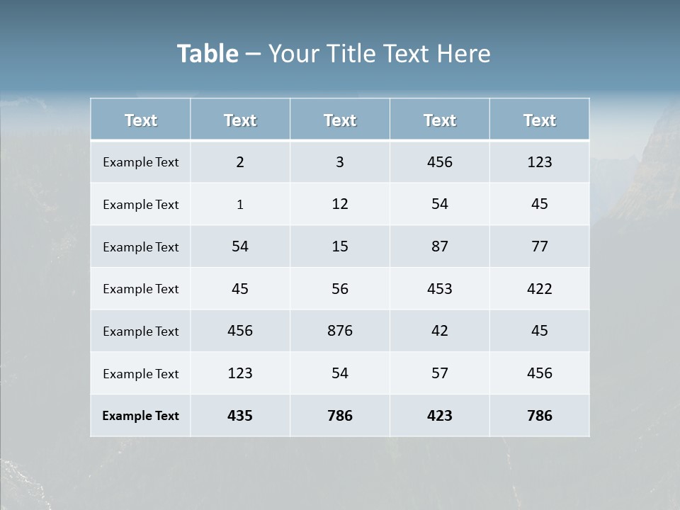 Altitude Bear Grass Glacier Park PowerPoint Template