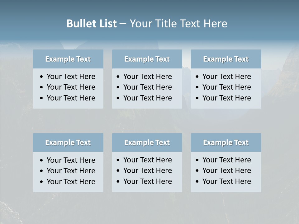 Altitude Bear Grass Glacier Park PowerPoint Template