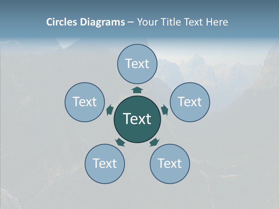 Altitude Bear Grass Glacier Park PowerPoint Template