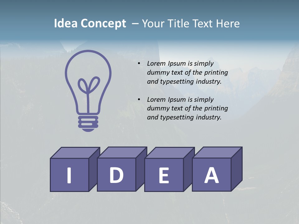 Altitude Bear Grass Glacier Park PowerPoint Template