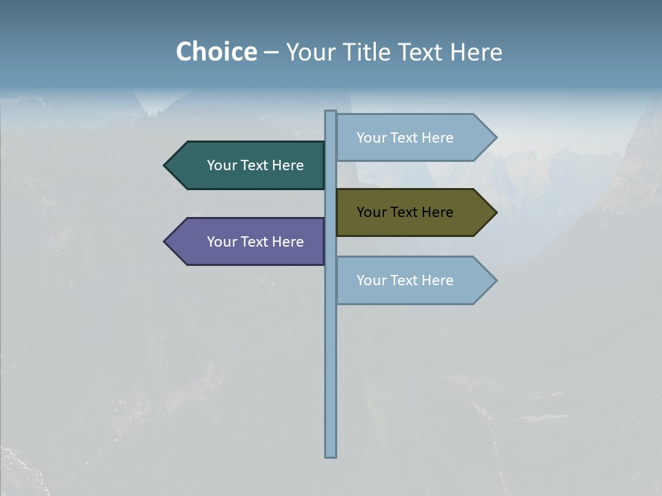 Altitude Bear Grass Glacier Park PowerPoint Template