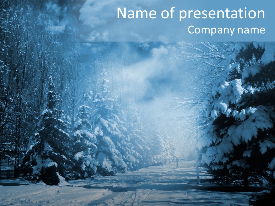 Wonderland Winters Blizzard PowerPoint Template