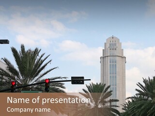 Urban Center Downtown Orlando PowerPoint Template