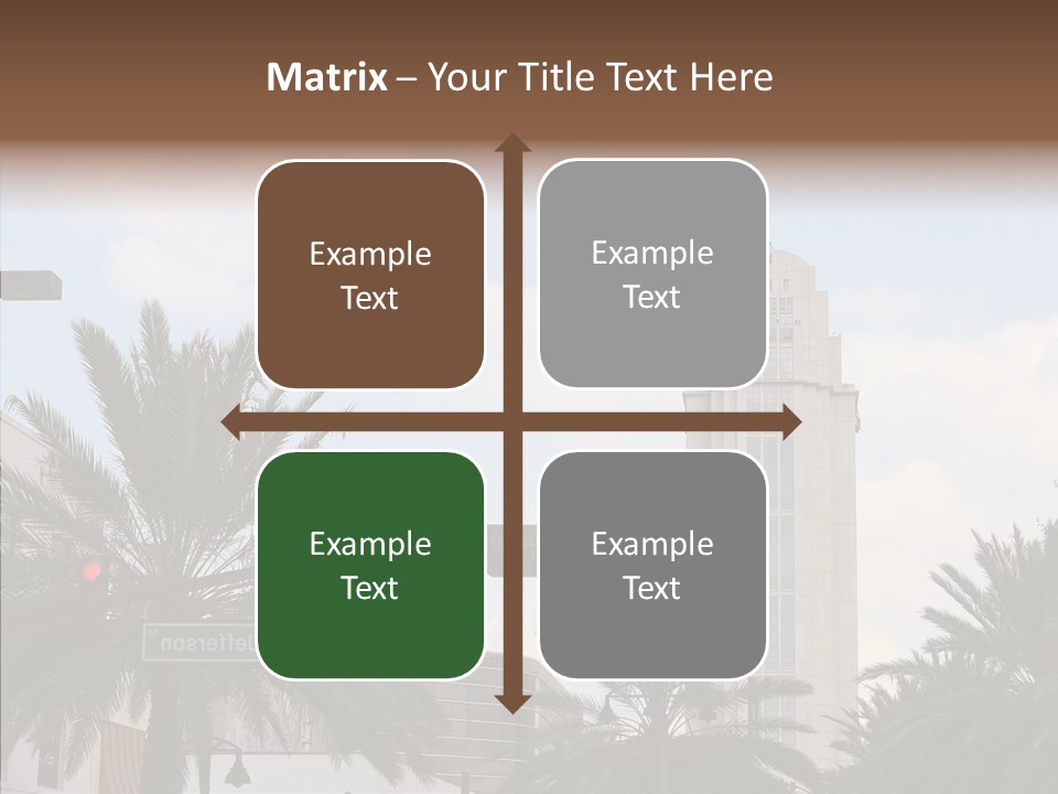 Urban Center Downtown Orlando PowerPoint Template