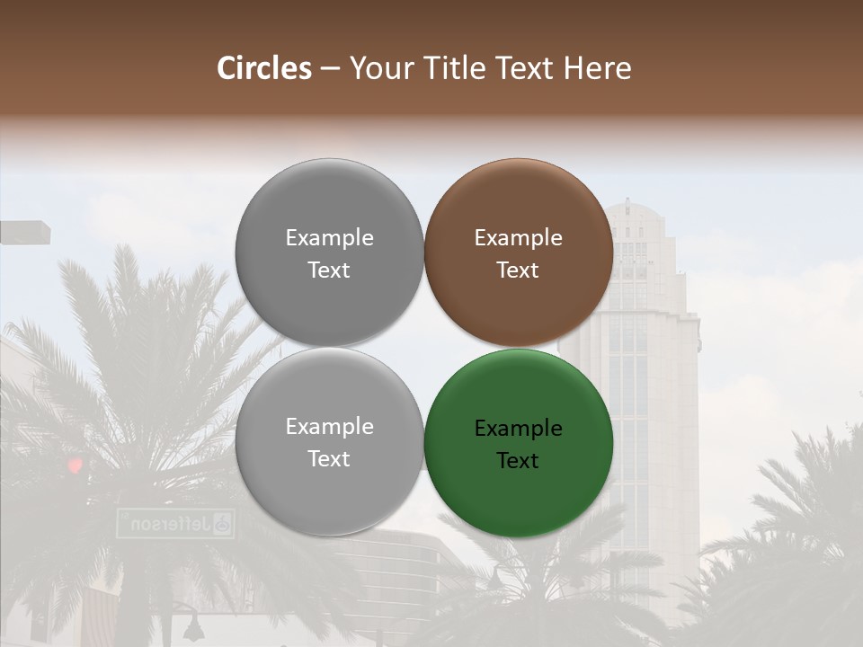 Urban Center Downtown Orlando PowerPoint Template